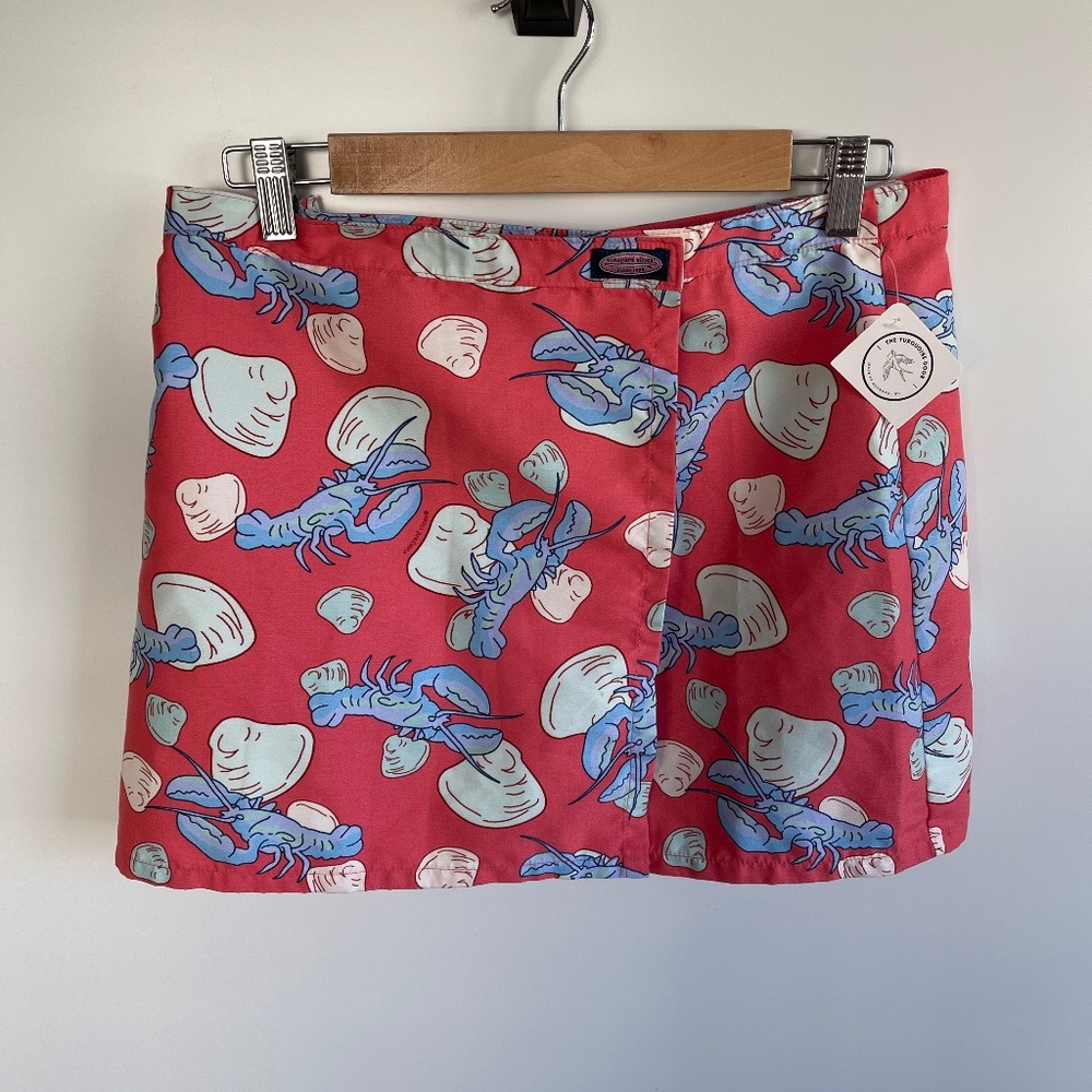 Vinyard Vines NWT Lobster Print Wrap Skirt by Step & Ian Size Medium